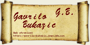 Gavrilo Bukazić vizit kartica
